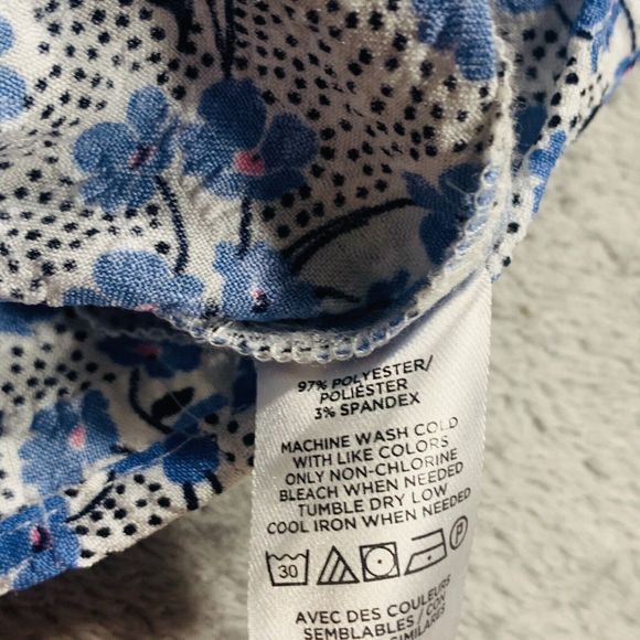 LOFT Floral Ruffle Tassel Blouse Size XL Women’s - Picture 7 of 9